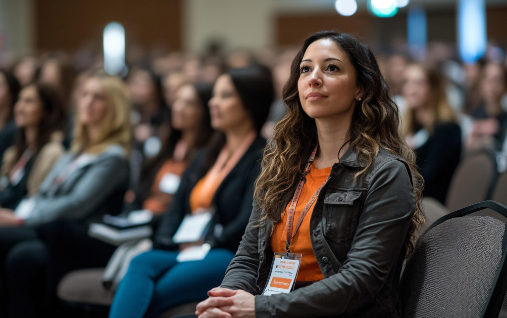 woman at corporate event milton keynes